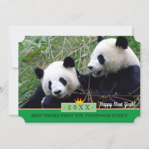 Panda's Love & Happy New Year! Card /China