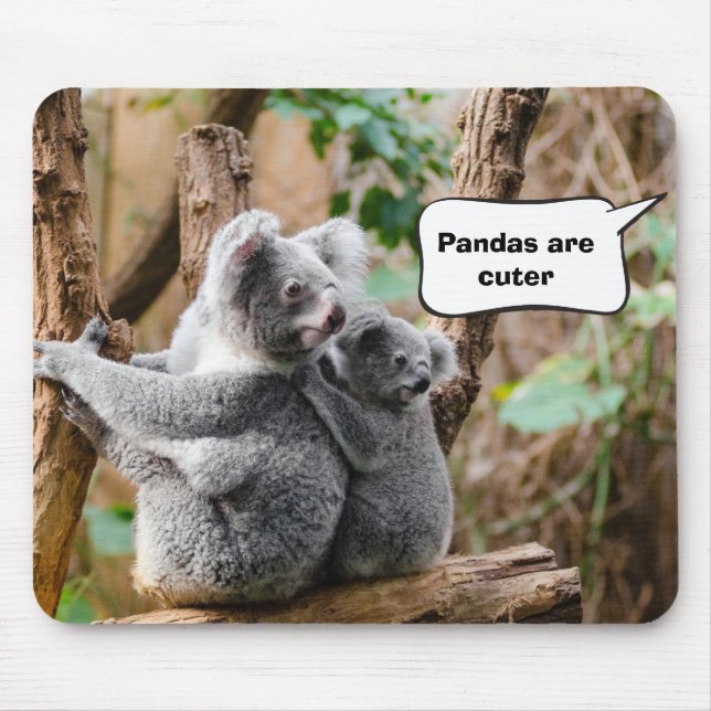 Pandas or Koalas - Which are cuter? Mouse Mat (Front)