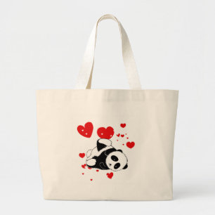 pandas "panda bears" "panda bear baby" "kawaii pan large tote bag