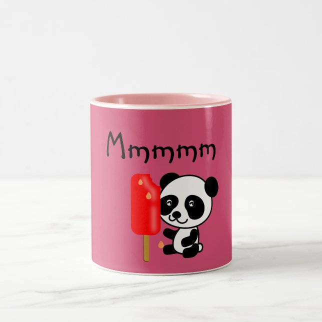 pandas "panda bears" "panda bear baby" "kawaii pan Two-Tone coffee mug (Center)