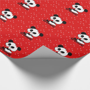 pandas "panda bears" "panda bear baby" "kawaii pan wrapping paper