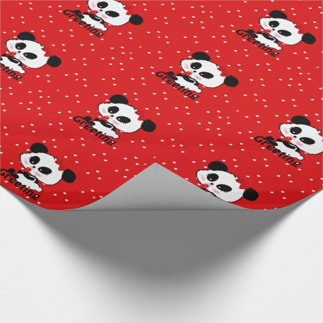 pandas "panda bears" "panda bear baby" "kawaii pan wrapping paper (Corner)