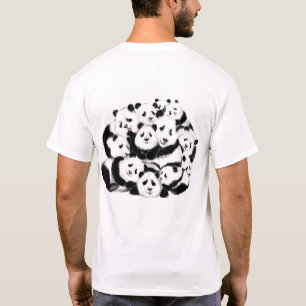 Pandas - Pandas-emic - Big Hug - Fun - Painting T-Shirt