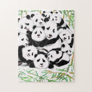Pandas - Pandemic - Big Hug - Drawing Collection - Jigsaw Puzzle