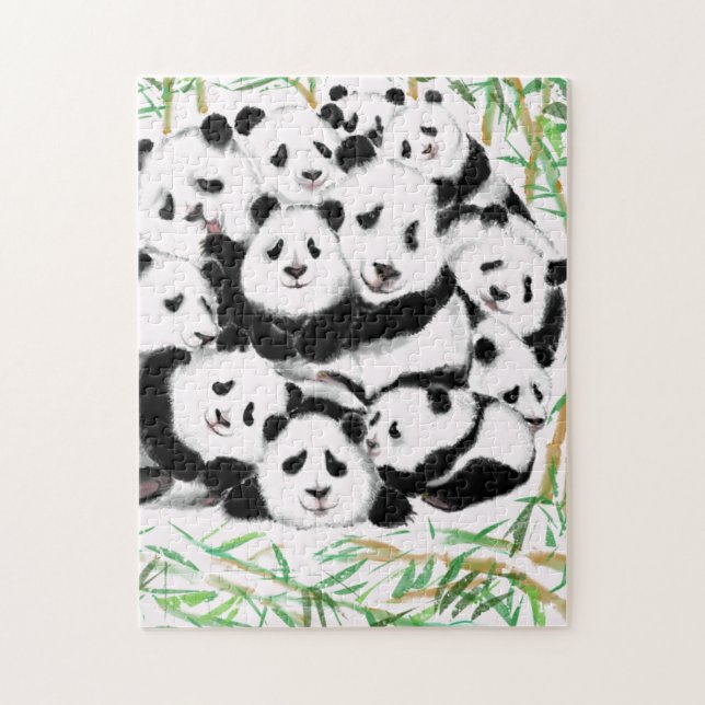 Pandas - Pandemic - Big Hug - Drawing Collection - Jigsaw Puzzle (Vertical)