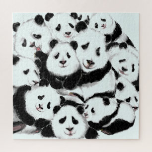 Pandas - Pandemic - Big Hugs - Drawing Collection Jigsaw Puzzle