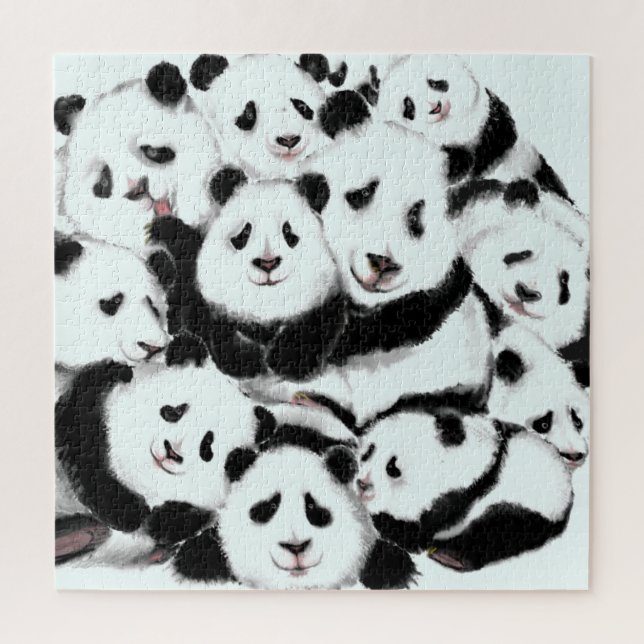 Pandas - Pandemic - Big Hugs - Drawing Collection Jigsaw Puzzle (Vertical)