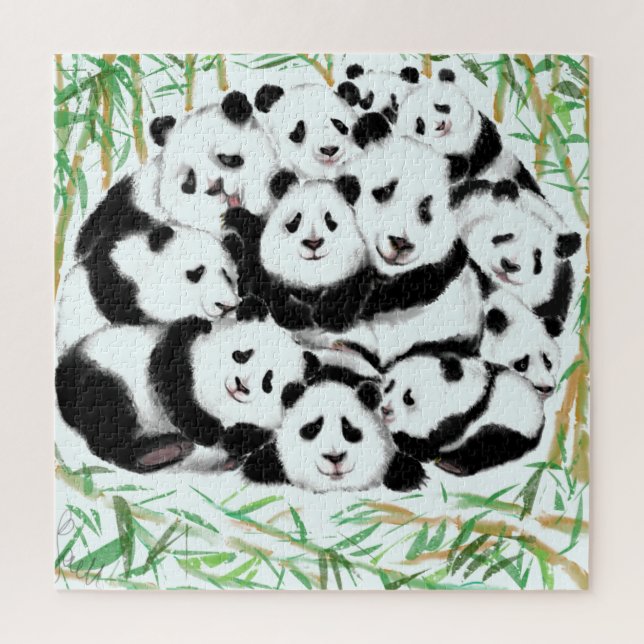 Pandas - Pandemic - Big Hugs - Drawings Collection Jigsaw Puzzle (Vertical)