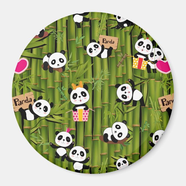 Panda's Pattern 2 Magnet (Front)