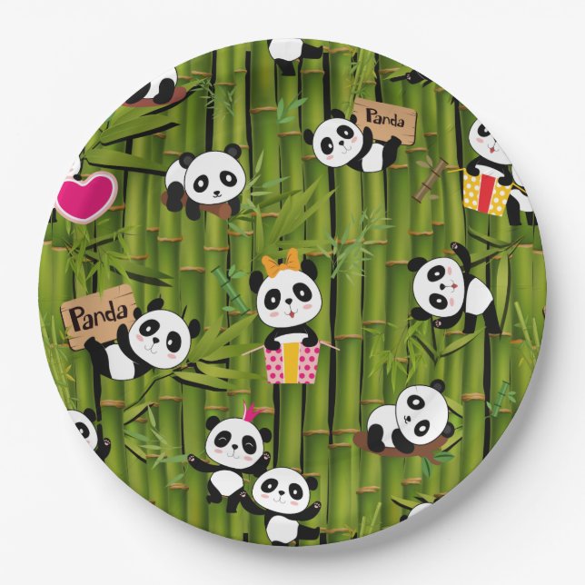 Panda's Pattern 2 Paper Plate (Front)