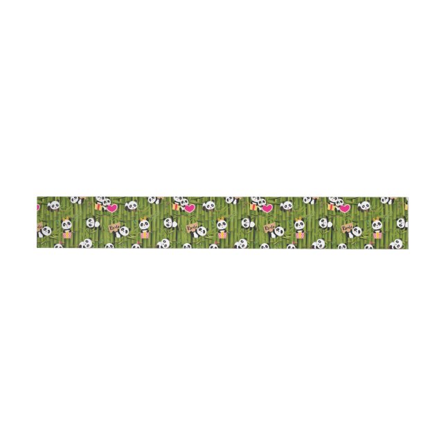 Panda's Pattern 2 Wrap Around Label (Individual)