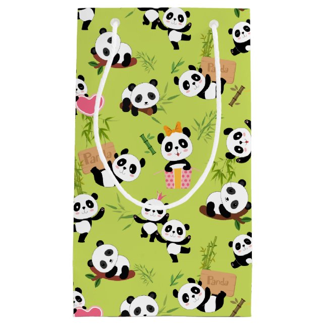 Panda's Pattern 3 Small Gift Bag (Front)