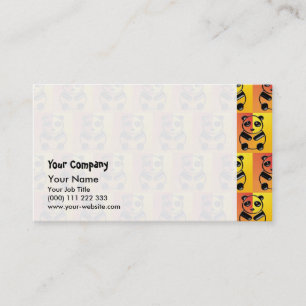 Pandas pattern business card