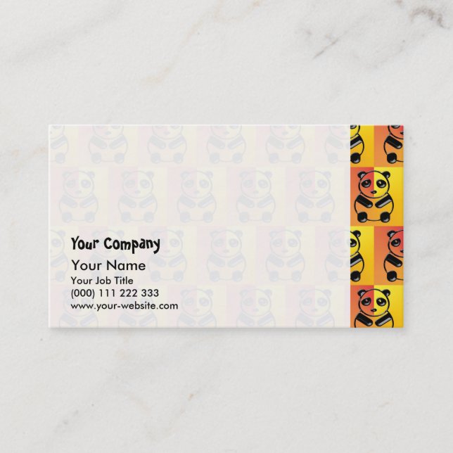 Pandas pattern business card (Front)