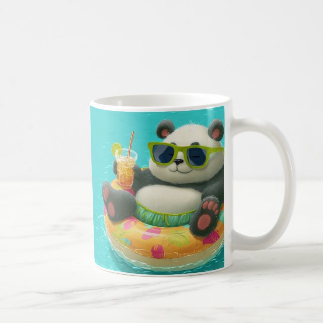 Panda's Poolside Chill Coffee Mug (Right)
