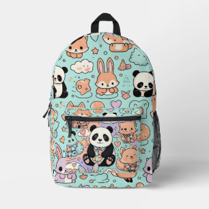 Panda's  printed backpack