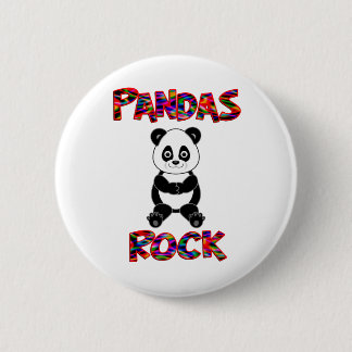 Pandas Rock 6 Cm Round Badge