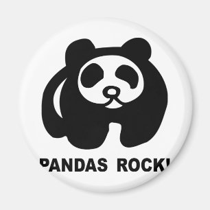 Pandas Rock Magnet