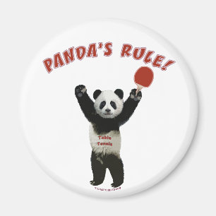 Panda's Rule Ping Pong Magnet