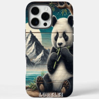 Panda's Wooded Perch: Bamboo Indulgence
