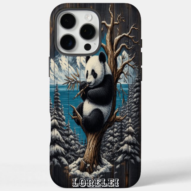 Panda's Wooded Perch: Bamboo Repose Case-Mate iPhone Case (Back)