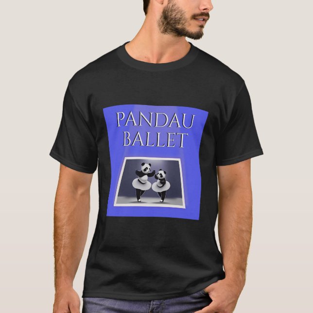 Pandau Ballet Cute Funny Panda T-Shirt (Front)