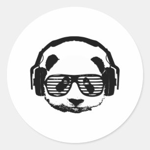 Pandaz In Da House Classic Round Sticker