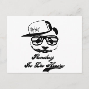 Pandaz In Da House. Ghetto panda Postcard