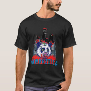 Pandazilla Panda Bear Head Horror Zombie Animal T-Shirt