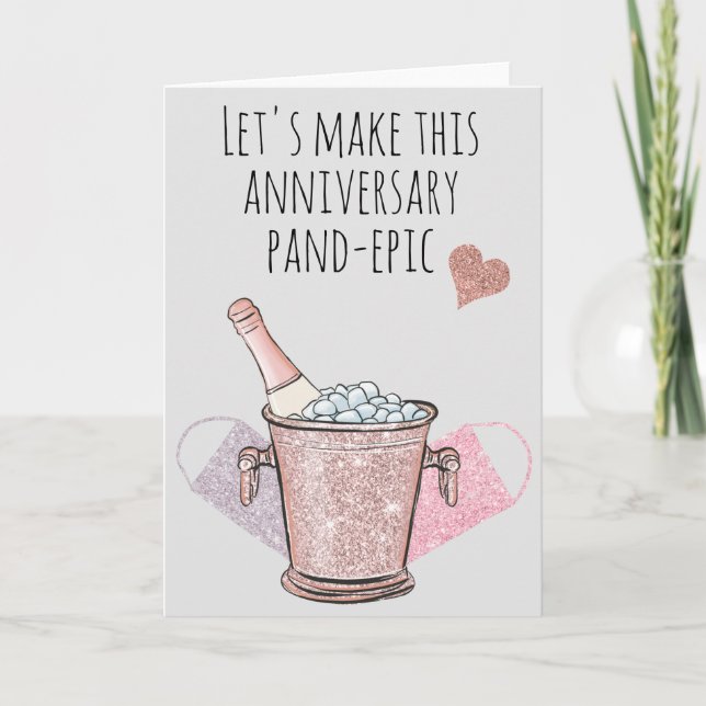 Pandemic Covid Anniversary day Love Card (Front)