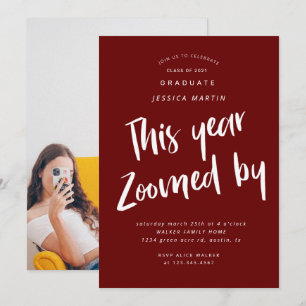 pandemic graduation photo party invitation