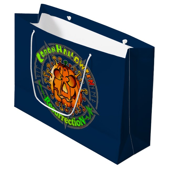 Pandemic Halloween Large Gift Bag (Front Angled)