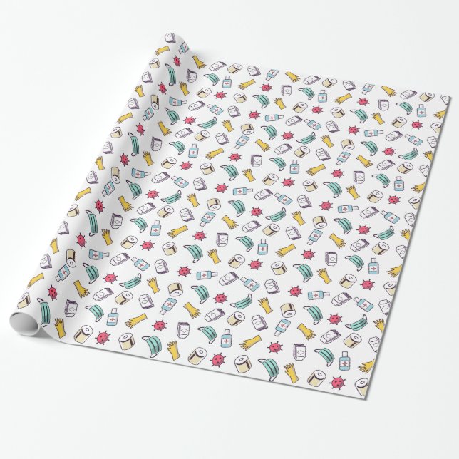 Pandemic Pattern Wrapping Paper (Unrolled)