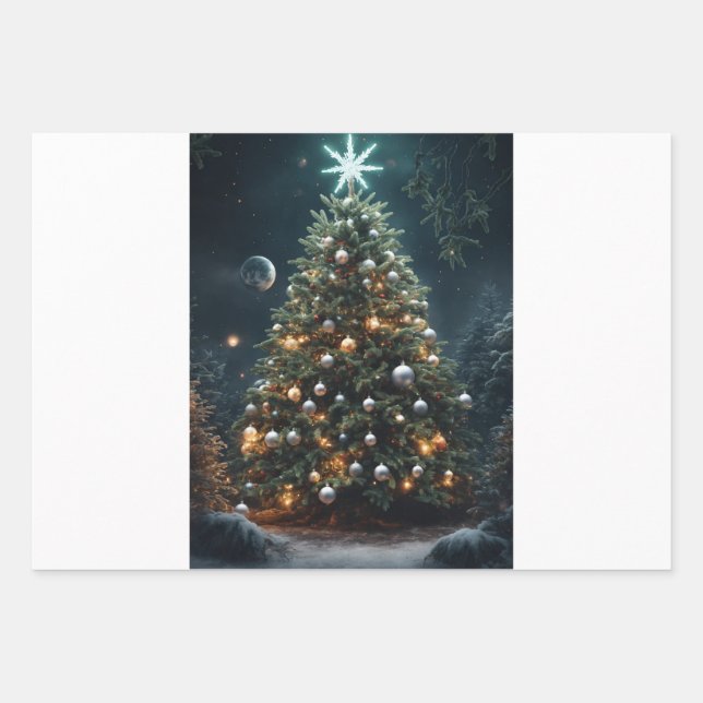 "Pandemic Peril: A Haunting 2023 Christmas" Wrapping Paper Sheet (Front 2)