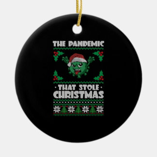 Pandemic That Stole Christmas 2020 Ugly Ceramic Tree Decoration