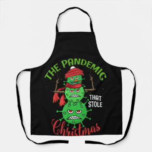 Pandemic That Stole Christmas Ugly Gift Xmas Virus Apron