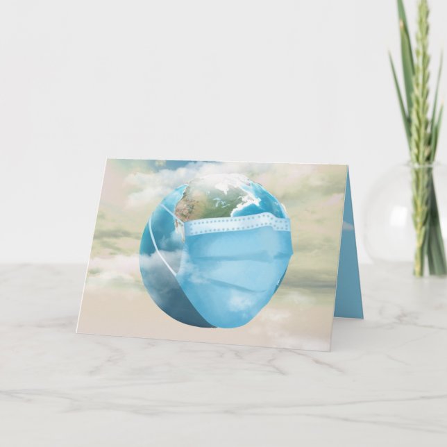 pandemic world thinking of you card (Front)