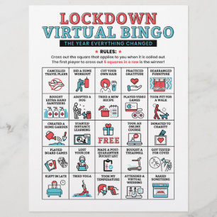 Pandemic Year Quarantine Bingo Lockdown Activities