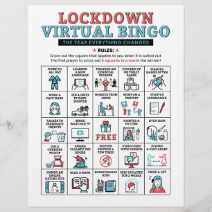 Pandemic Year Quarantine Bingo Lockdown Activities