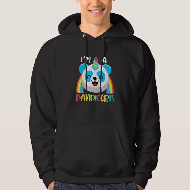 PANDICORN - A Panda And A Unicorn - Kids Hoodie (Front)