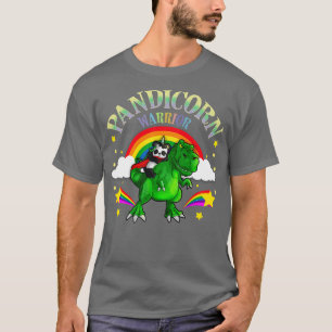 Pandicorn Warrior Panda Bear T Rex Dinosaur T-Shirt