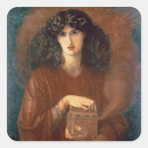 Pandora, 1871 (oil on canvas) square sticker