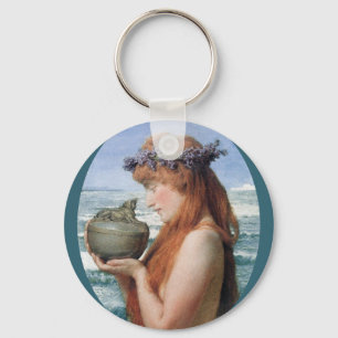 Pandora by Alma Tadema, Vintage Romanticism Key Ring