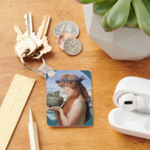 Pandora by Alma Tadema, Vintage Romanticism Key Ring