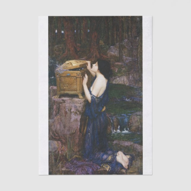 Pandora, by John William Waterhouse Decoupage Tissue Paper (Front)