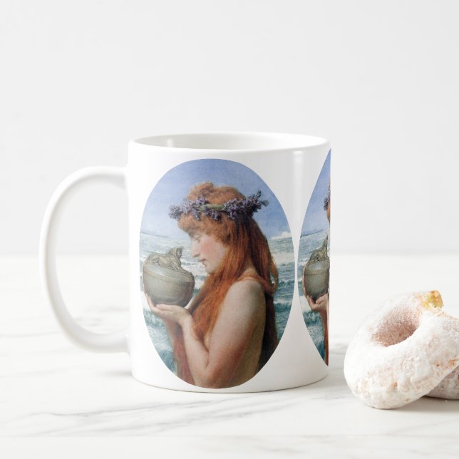 Pandora by Sir Lawrence Alma-Tadema Coffee Mug (With Donut)