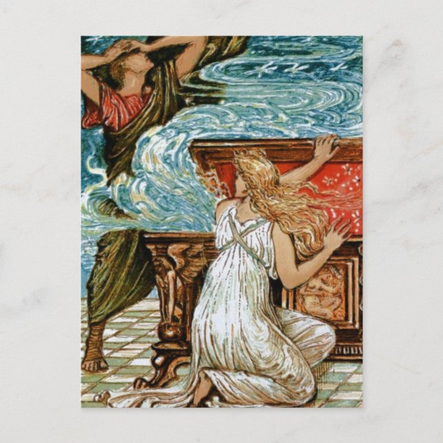 Pandora opens the Box Postcard (Front)