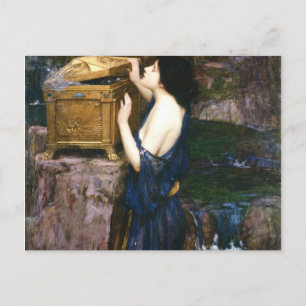 Pandora's Box - John William Waterhouse Postcard