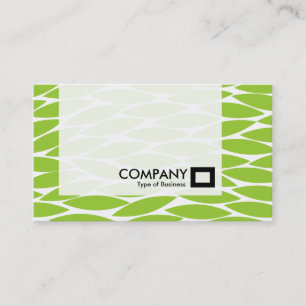 Panel - Abstract Leaves - Martian Green Business Card