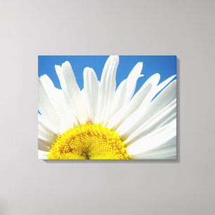 Panel Art Prints White Daisy Flower Blue Sky